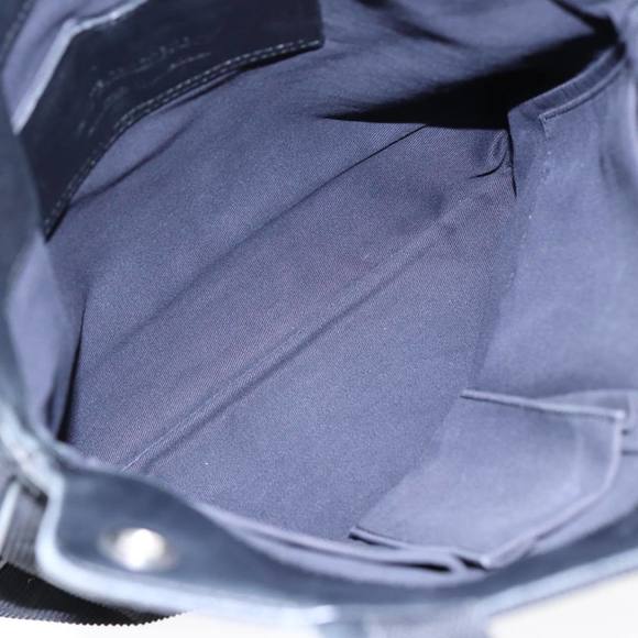 BURBERRY Tote Bag Corduroy Leather Black Silver Auth bs17934 - Picture 11 of 16